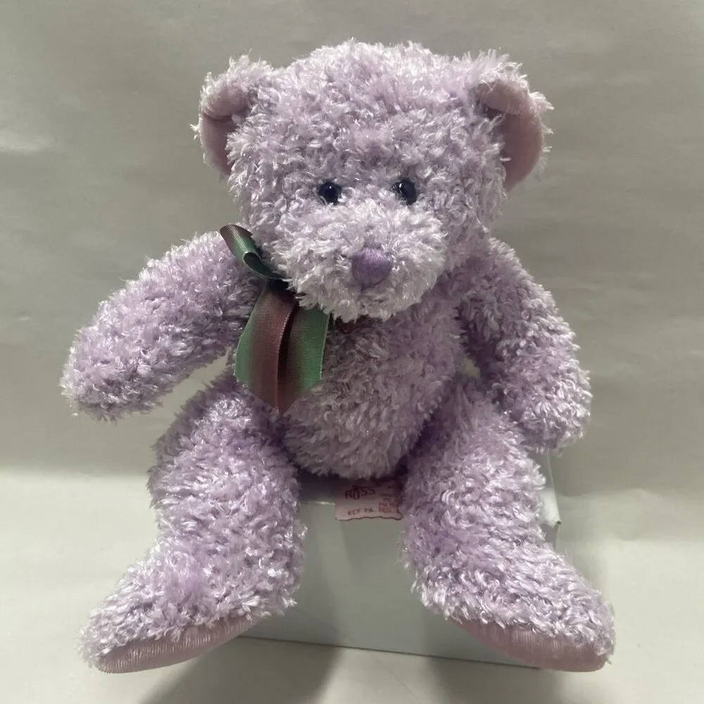 Russ Sparkles the Sparkly Purple Bear Sitting 8.5 inches Vintage
